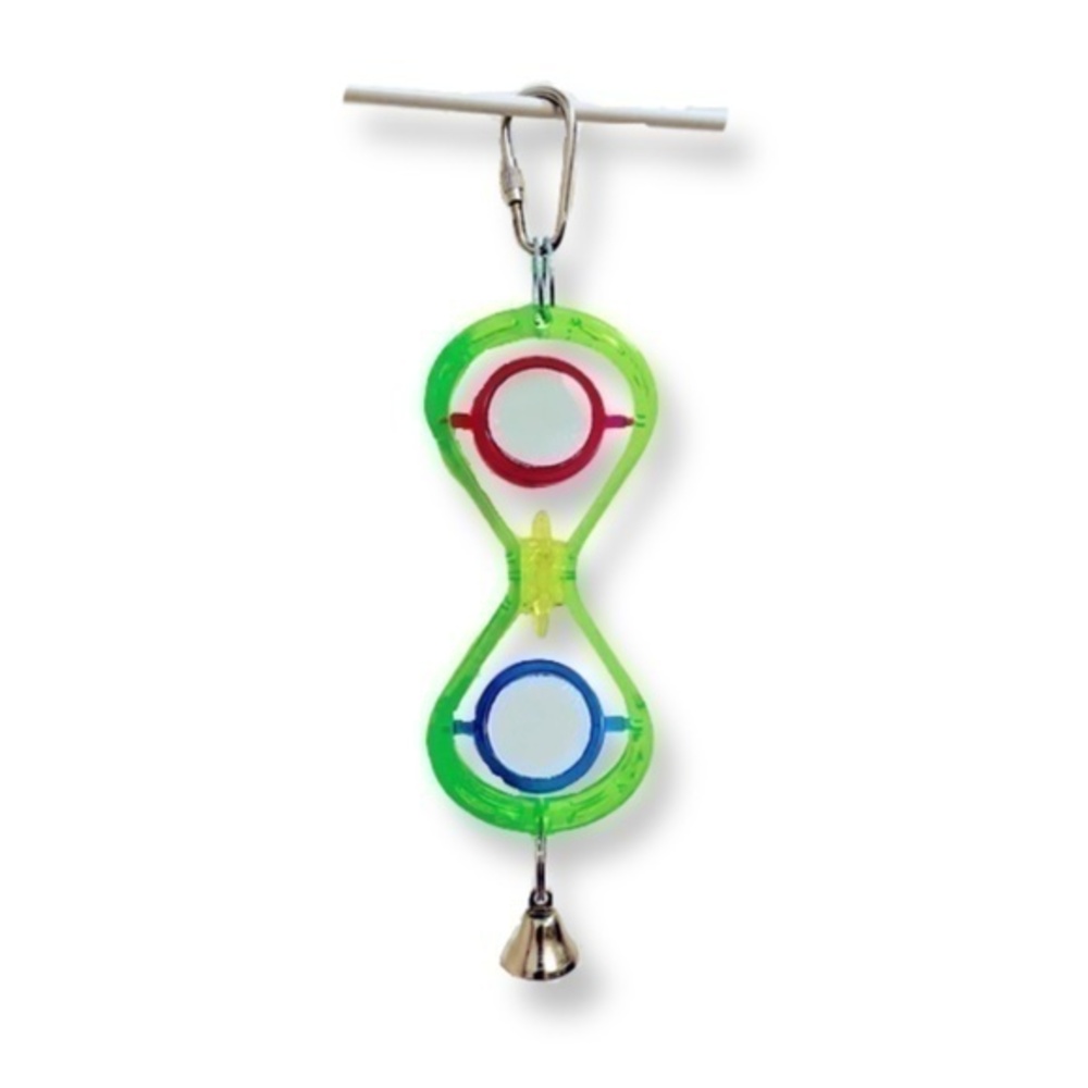ACTIVITOYS HOUR GLASS BIRD TOY - Mirrors - Wheel - Bell